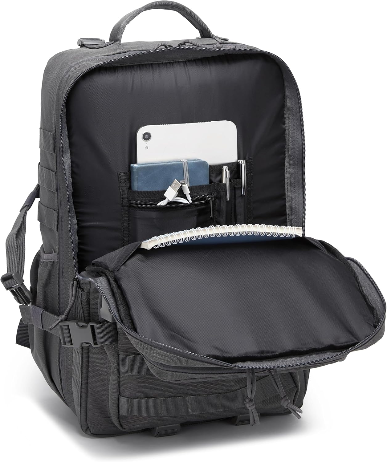 Wotony Military Tactical Backpack for Men Waterproof Daypack 3 Day Assault Pack Molle Bag with Water Bottle Holder