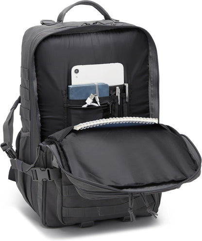 Wotony Military Tactical Backpack for Men Waterproof Daypack 3 Day Assault Pack Molle Bag with Water Bottle Holder