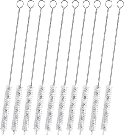 Straw Cleaner Brush for Stanley Extra Long 12 inch, Extra Wide 12mm diam Straw Brushes for 40/30/20 oz Stanley Mug, Straw Cleaning Brush for Tubes, Water Cup, Extra Long Straw Brush Set 10 Pack