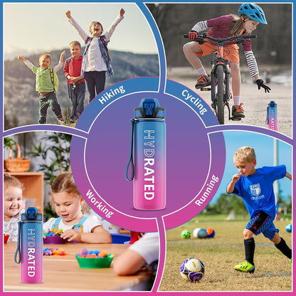 QLUR Water Bottle with Straw, 32oz Motivational Water Bottles with Time Marker to Drink, Tritan BPA Free, 1L Sports Water Bottle with Carry Strap LeakProof for Women Gym Fitness Outdoor (1 Pack)