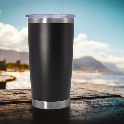 20 oz Tumbler Coffee Travel Tumblers Bulk with Lid Stainless Steel Double Wall Vacuum Insulated Mug Powder Coated Cups fit Car Cupholder for Hot and Cold - Stainless Steel, 4Pack