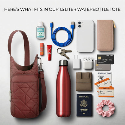 Travelon Anti-Theft Boho Insulated Water Bottle Tote