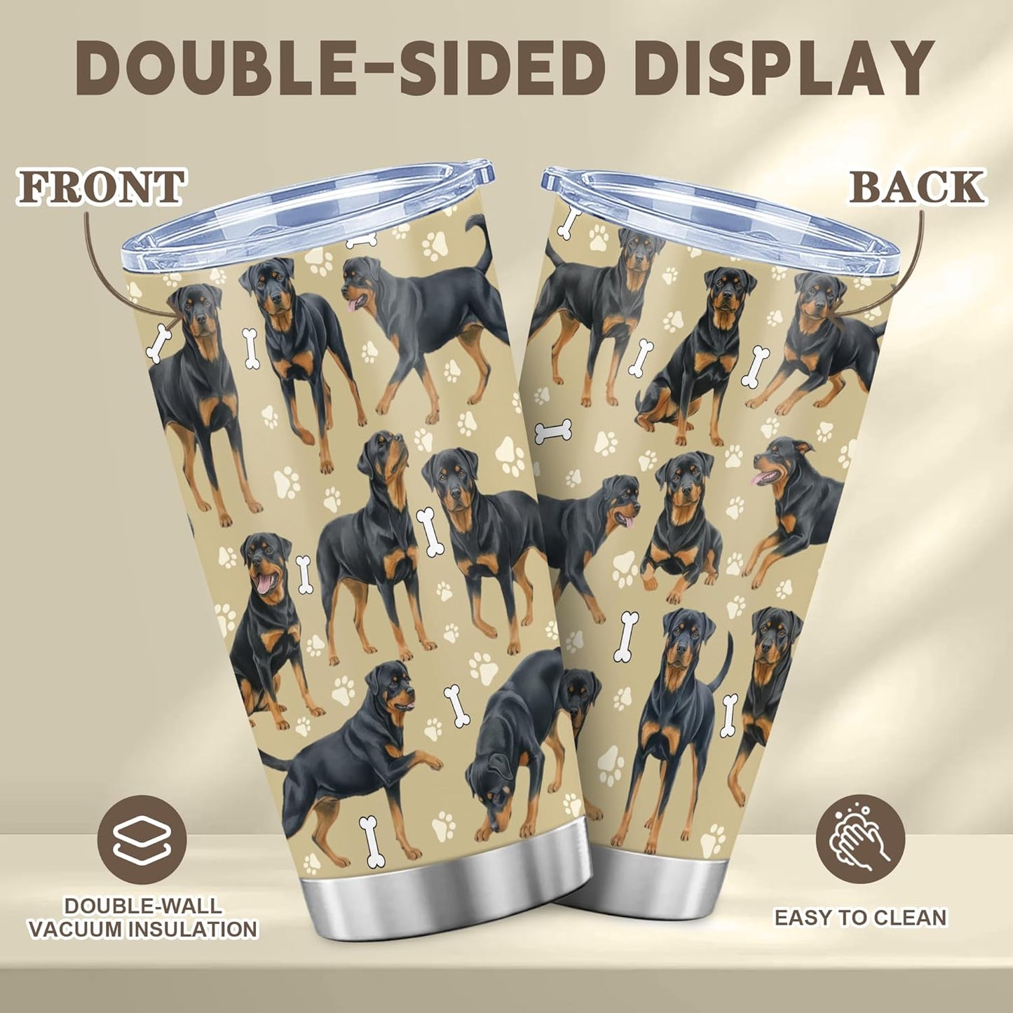 Beagle Gifts for Women Men, 40oz Stainless Steel Insulated Tumbler Travel Cup Mug, Funny and Unique Beagle Gifts for Dog Lover - Colors A