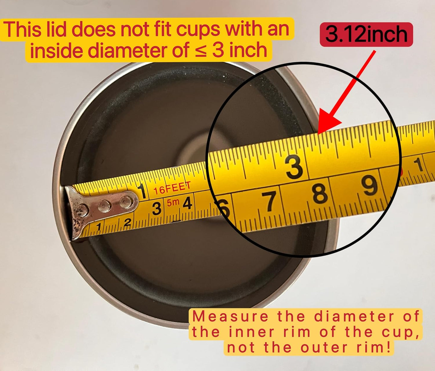 2 Replacement Lids for Stainless Steel Tumbler Travel Cup - Fits OF Inner diameter 3.7 to 3.74 INCH Yeti Rambler and others (Transparent) (30 OZ)