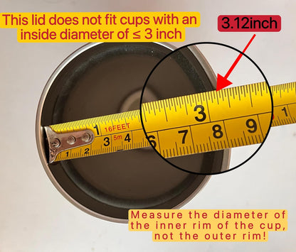 2 Replacement Lids for Stainless Steel Tumbler Travel Cup - Fits OF Inner diameter 3.7 to 3.74 INCH Yeti Rambler and others (Transparent) (30 OZ)