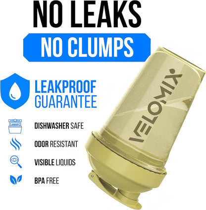 VELOMIX -6 PACK- 20 oz Protein Shaker Bottle for Protein Mixes - 6x Wire Whisk | Leak Proof Shaker Cups for Protein Shakes | Stackable Protein Shaker Bottle Pack | Dishwasher Safe (Pastel Shades)