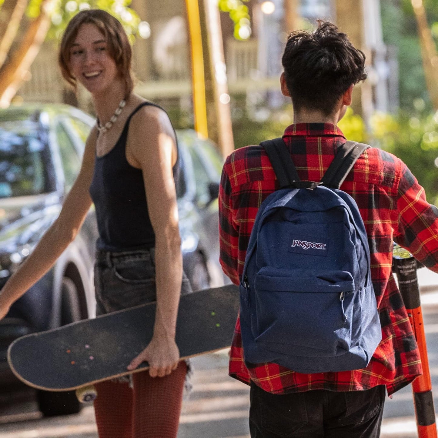 JanSport SuperBreak One Backpacks - Durable, Lightweight Bookbag with 1 Main Compartment, Front Utility Pocket with Built-in Organizer - Premium Backpack, Black - Colors B