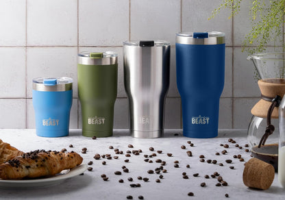 Beast 10 oz Tumbler Stainless Steel Vacuum Insulated Coffee Ice Cup Double Wall Travel Flask (Arctic White)