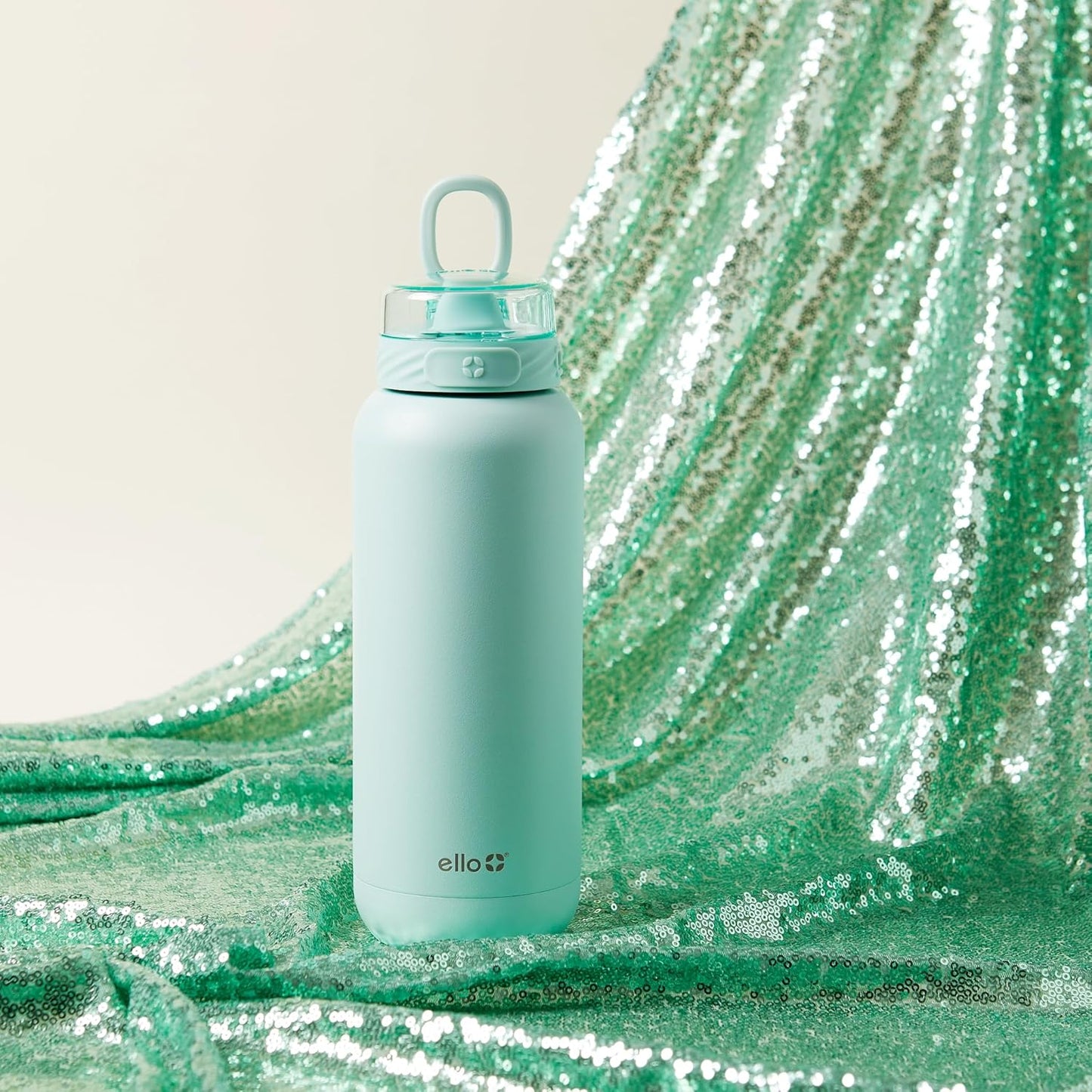 Ello Cooper 22oz Stainless Steel Water Bottle with Straw and Carry Handle, Double Walled and Vacuum Insulated Metal, Leak Proof Locking Lid with Soft Silicone Spout, Reusable, BPA Free, Lilac