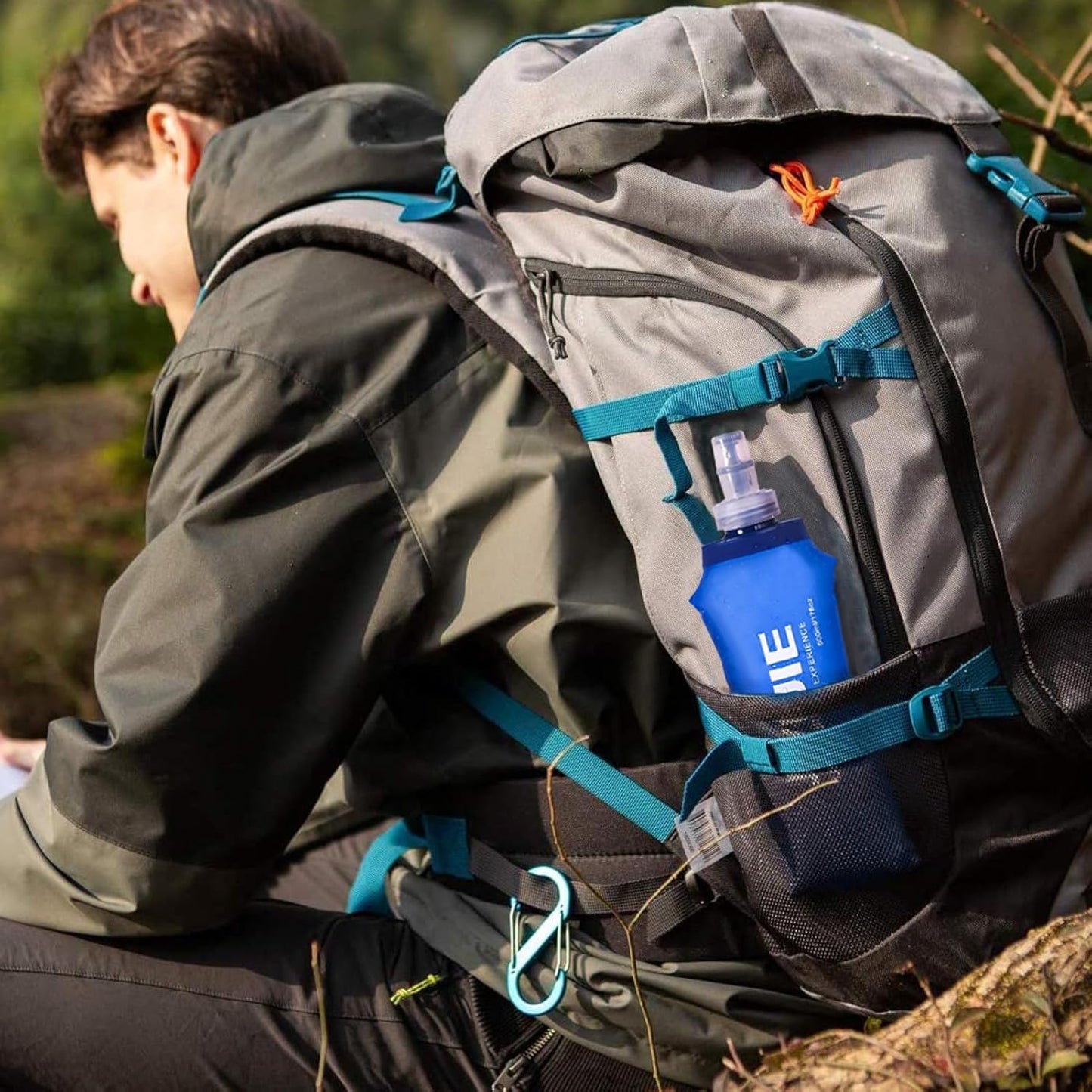 Azarxis TPU Soft Flask Collapsible Water Bottles BPA-Free 250ml 350ml 500ml for Hydration Vest Pack Running Hiking Cycling Climbing