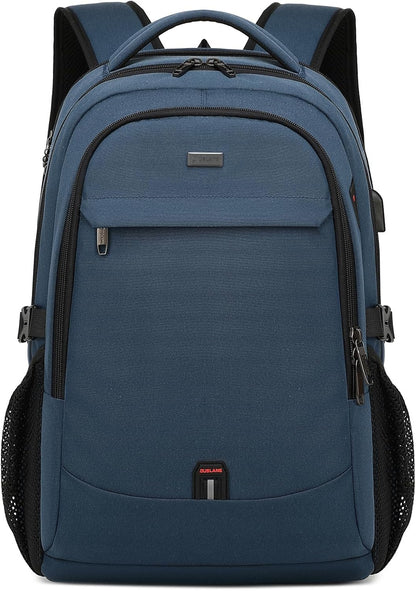 DUSLANG 17 Inch Laptop Backpack for Travel Water Resistant College Backpack for Men/Women Laptop Bag with USB Charging Port,Black - Colors B