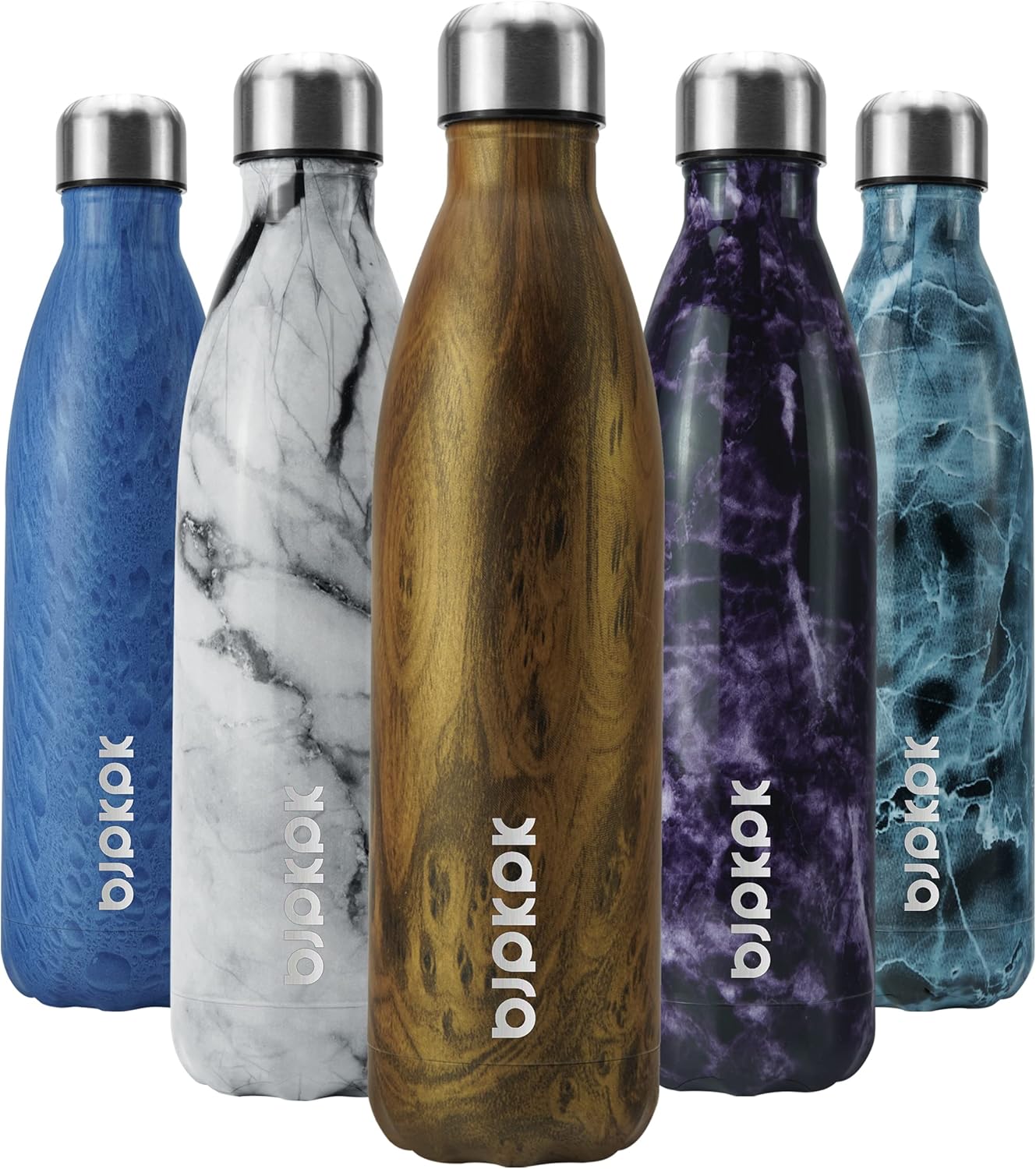 BJPKPK Insulated Water Bottle 12oz Small Stainless Steel Water Bottles Reusable Metal Thermal Keep Cold and Hot,Dreamy Purple - Colors A