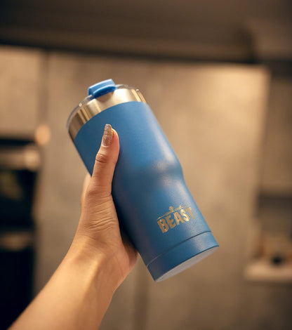 Beast 10 oz Tumbler Stainless Steel Vacuum Insulated Coffee Ice Cup Double Wall Travel Flask (Arctic White)