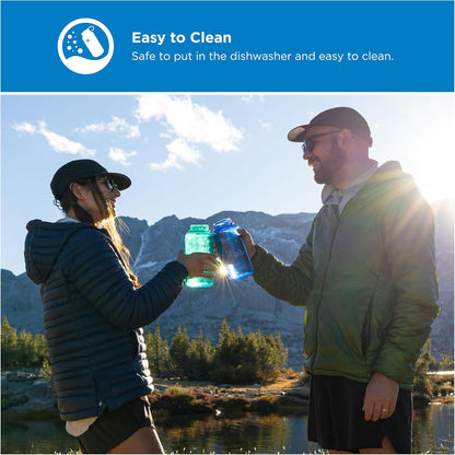 Nalgene 32 oz Wide Mouth Water Bottle | BPA-Free, Durable & Leak Proof, Lightweight Bottle for Hiking & Gym, Work & Travel