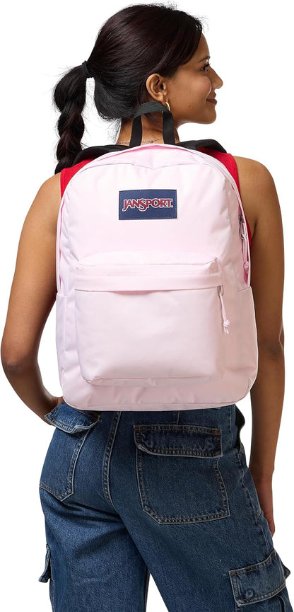 JanSport SuperBreak One Backpacks - Durable, Lightweight Bookbag with 1 Main Compartment, Front Utility Pocket with Built-in Organizer - Premium Backpack, Black - Colors B