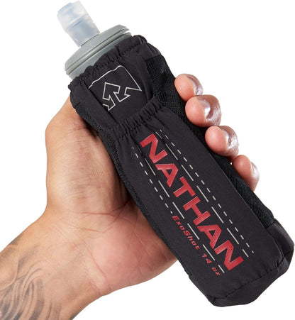Nathan ExoDraw & ExoShot 2.0 Flask, Handheld Water Bottle for Marathons, Hiking, Ultra Running and Outdoor Activity