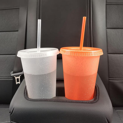Suertestarry Tumbler with Straw and Lid,Water Bottle Iced Coffee Travel Mug Cup,Reusable Plastic Cups,Perfect for Parties,Birthdays,24oz-5 Pack (Rainbow, 5pack)