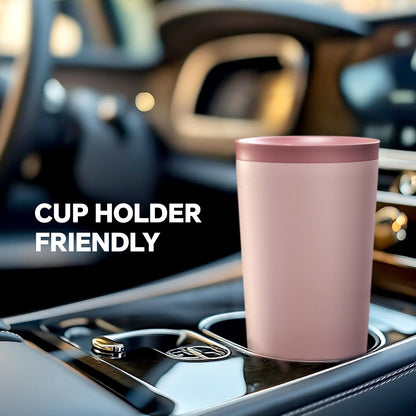 Ideus 17 oz Travel Coffee Mug, Double Wall Vacuum Stainless Steel Insulated Coffee Tumbler With Lid, Splash-Proof & Cup Holder Friendly, Keeps Drinks Hot/Cold, Dishwasher Safe, Purple