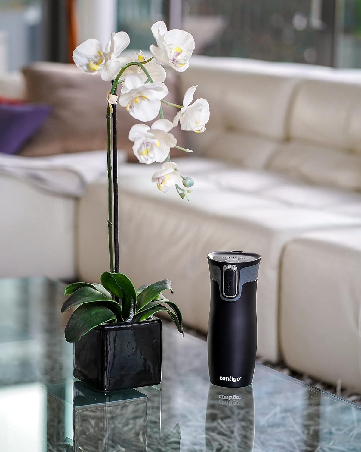 Contigo West Loop Autoseal Travel Mug, Stainless Steel Thermal Mug, Vacuum Flask, Leakproof Tumbler, Coffee Mug with BPA-Free Easy-Clean Lid