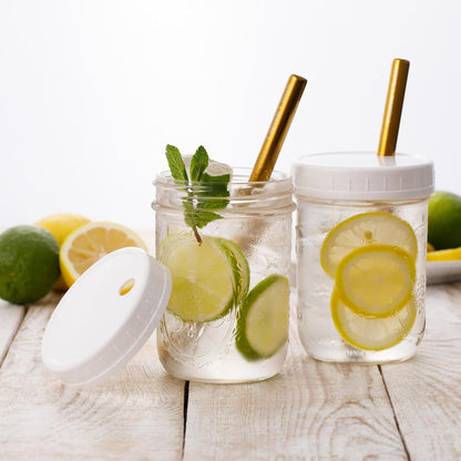Boba Tea Cups 16 oz (2-Pack) with Wide Stainless Steel Straws – No Clogging, Mason Jar Glass Cups with Lids for Bubble Tea, Smoothies & Iced Coffee