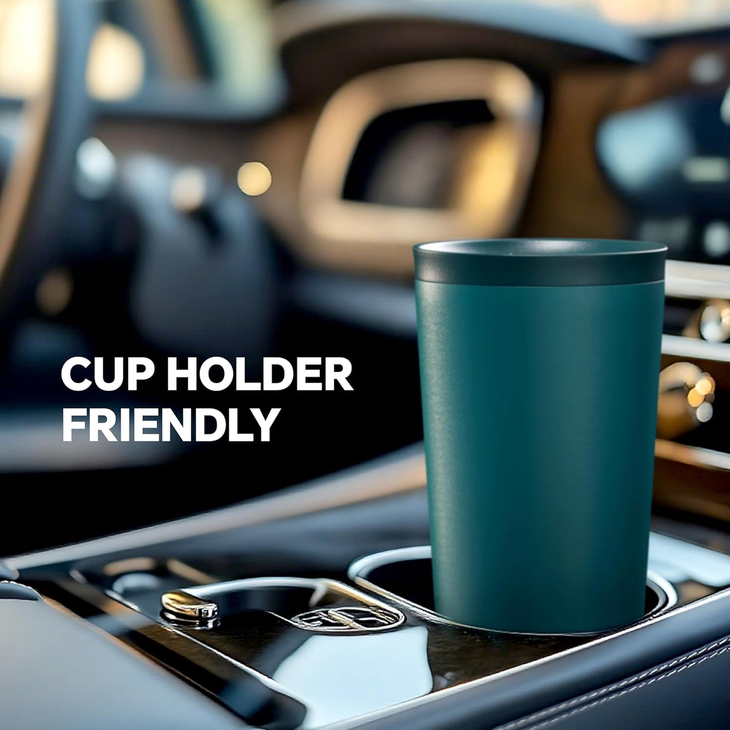 Ideus 17 oz Travel Coffee Mug, Double Wall Vacuum Stainless Steel Insulated Coffee Tumbler With Lid, Splash-Proof & Cup Holder Friendly, Keeps Drinks Hot/Cold, Dishwasher Safe, Purple