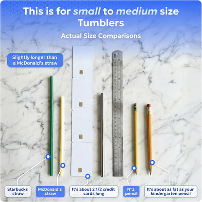 Made in USA Bywater Stainless Steel 10.5 Inch Straw Set of 2 Food Grade Premium Straws. Fits Stanley, Yeti Straw Lid, Owala and Many Others With Standard Straws. DOES NOT FIT FLIP STYLE LIDS