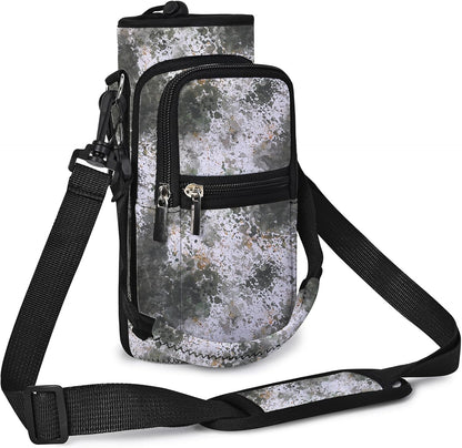 icolor Water Bottle Carrier Bag with Strap 25/32/40 oz Crossbody Bottle Holder with Phone Pocket Sling Sleeve Insulated Neoprene Water Bottle Pouch for Walking Travelling