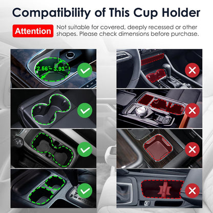 Car Cup Holder Expander: One-Button Open, Universal, Adjustable Holder(Diameter 2.6"- 4.8"), Cup Holder Expander for Yeti, Hydro Flask, Nalgene, Takeya, Camelbak, Ramblers, Owala, Tumblers, Mugs