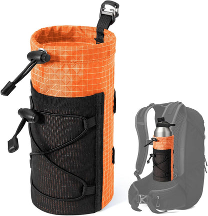 Large Water Bottle Holder Pouch Bag, Backpack Water Bottle Holder Mesh Bag Carrier Fits for 10-32oz Bottles, Heavy-Duty Water Bottles Holder Accessories for Hiking, Sports, Travel, Outdoor