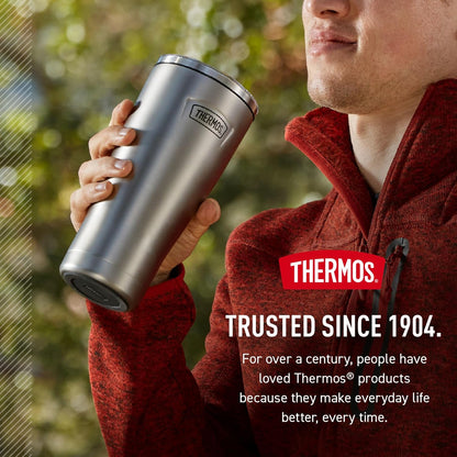 THERMOS ICON SERIES, Stainless Steel Tumbler with Slide Lock, 18 Ounce, Mystic Navy