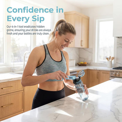 3 in 1 Cup Lid Gap Cleaning Brush Set, Multifunctional Insulation Bottle Cleaning Tools, Mutipurpose Tiny Silicone Cup Holder Cleaner, Home Kitchen Cleaning Tools