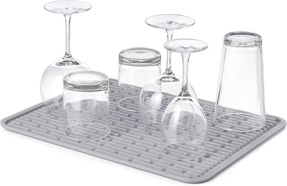 OXO 1372100 Good Grips Silicone Stemware Drying Mat, Gray