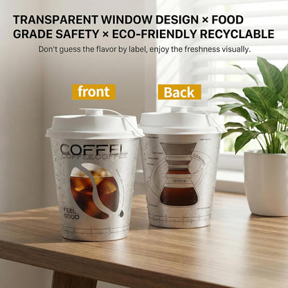 100 Sets Bulk Frosted Disposable Hard Plastic Cups With Straws Lids,90mm Disposable Bubble Boba Milk Tea ToGo Cups Cold Hot Plastic coffee Boba Tea Business TakeAway Supplies (16, ounces)