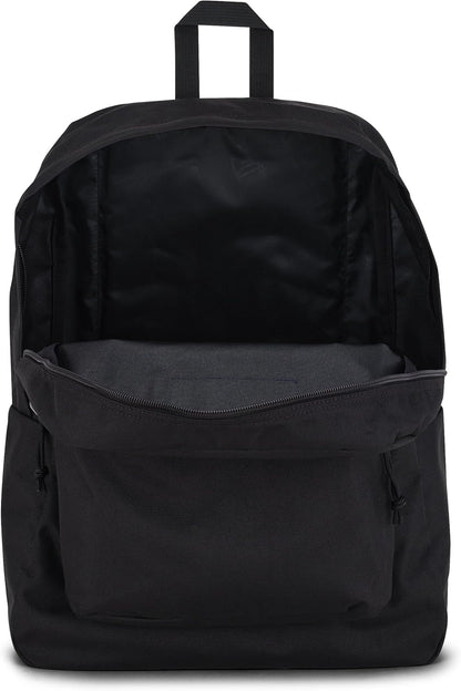 JanSport SuperBreak One Backpacks - Durable, Lightweight Bookbag with 1 Main Compartment, Front Utility Pocket with Built-in Organizer - Premium Backpack, Black - Colors A
