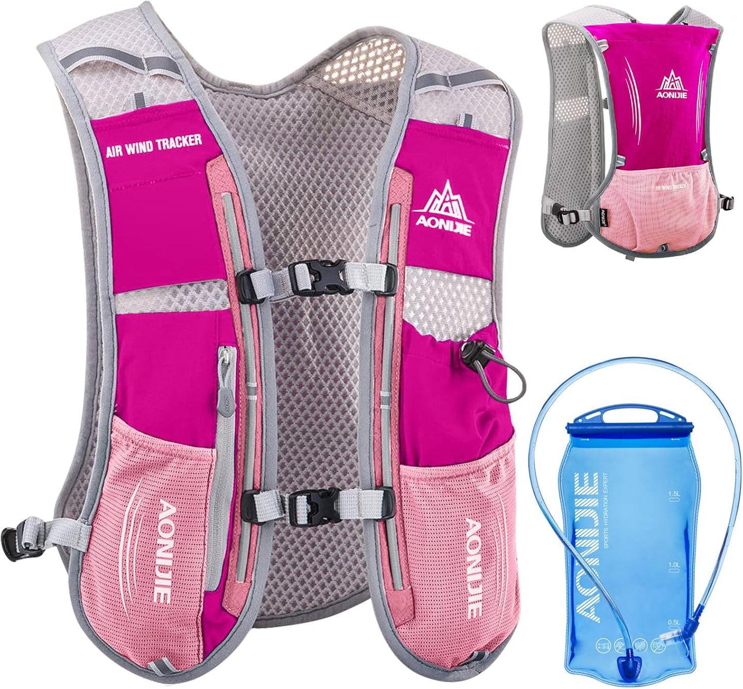 Azarxis Running Water Bottles Flask BPA Free Leakproof Hydration Vest Packs Waist Belt Replacement for Triathlon Marathon Hiking Cycling Climbing Runner