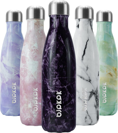 BJPKPK Insulated Water Bottle 12oz Small Stainless Steel Water Bottles Reusable Metal Thermal Keep Cold and Hot,Dreamy Purple - Colors B
