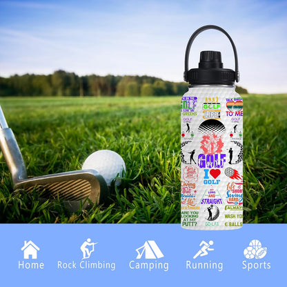 Pickleball Water Bottle 32oz Stainless Steel Insulated Vaccum with Lid, Pickleball Gifts for Pickleball Players, Pickleball Lovers, Women Girls Ladies