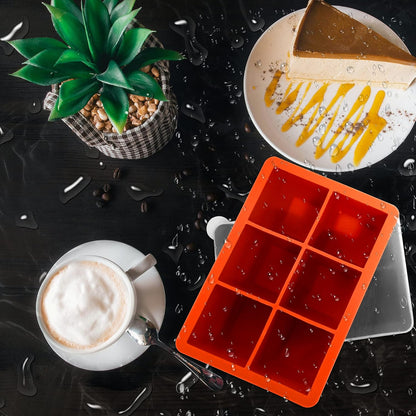 Excnorm Silicone Ice Cube Trays 3 Pack - Large Size Silicone Ice Cube Molds with Leak Proof Removable Lid Square Ice Cube Tray And BPA Free for Cocktail,Whiskey, Stackable Flexible Ice