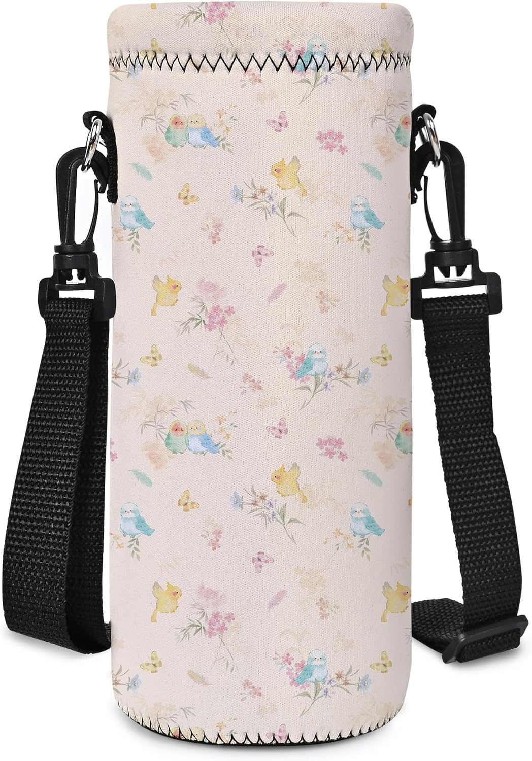 Neoprene 500ML/750ML/1000ML Water Bottle Bag Carrier, Portable Insulated Bottle Sling Holder Case Pouch with Adjustable Shoulder Strap for Men Women Walking Hiking Running