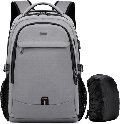 DUSLANG 17 Inch Laptop Backpack for Travel Water Resistant College Backpack for Men/Women Laptop Bag with USB Charging Port,Black - Colors B