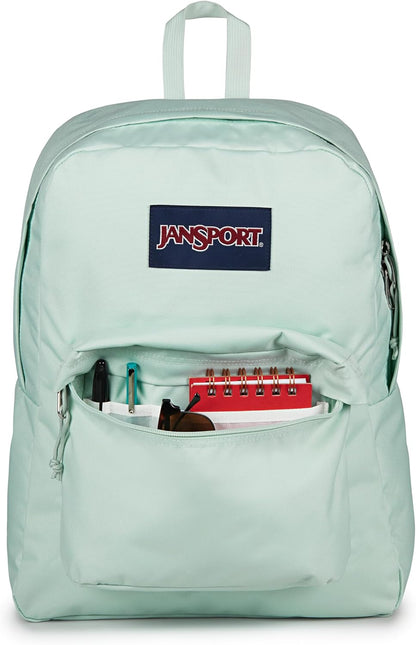 JanSport SuperBreak One Backpacks - Durable, Lightweight Bookbag with 1 Main Compartment, Front Utility Pocket with Built-in Organizer - Premium Backpack, Black - Colors A