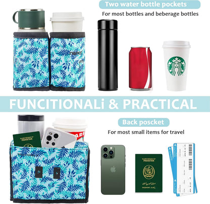 riemot Luggage Travel Cup Holder Free Hand Drink Caddy - Hold Two Coffee Mugs - Fits Roll on Most Suitcase Handles - Gifts for Flight Attendants &Frequent Travelers Accessories Black
