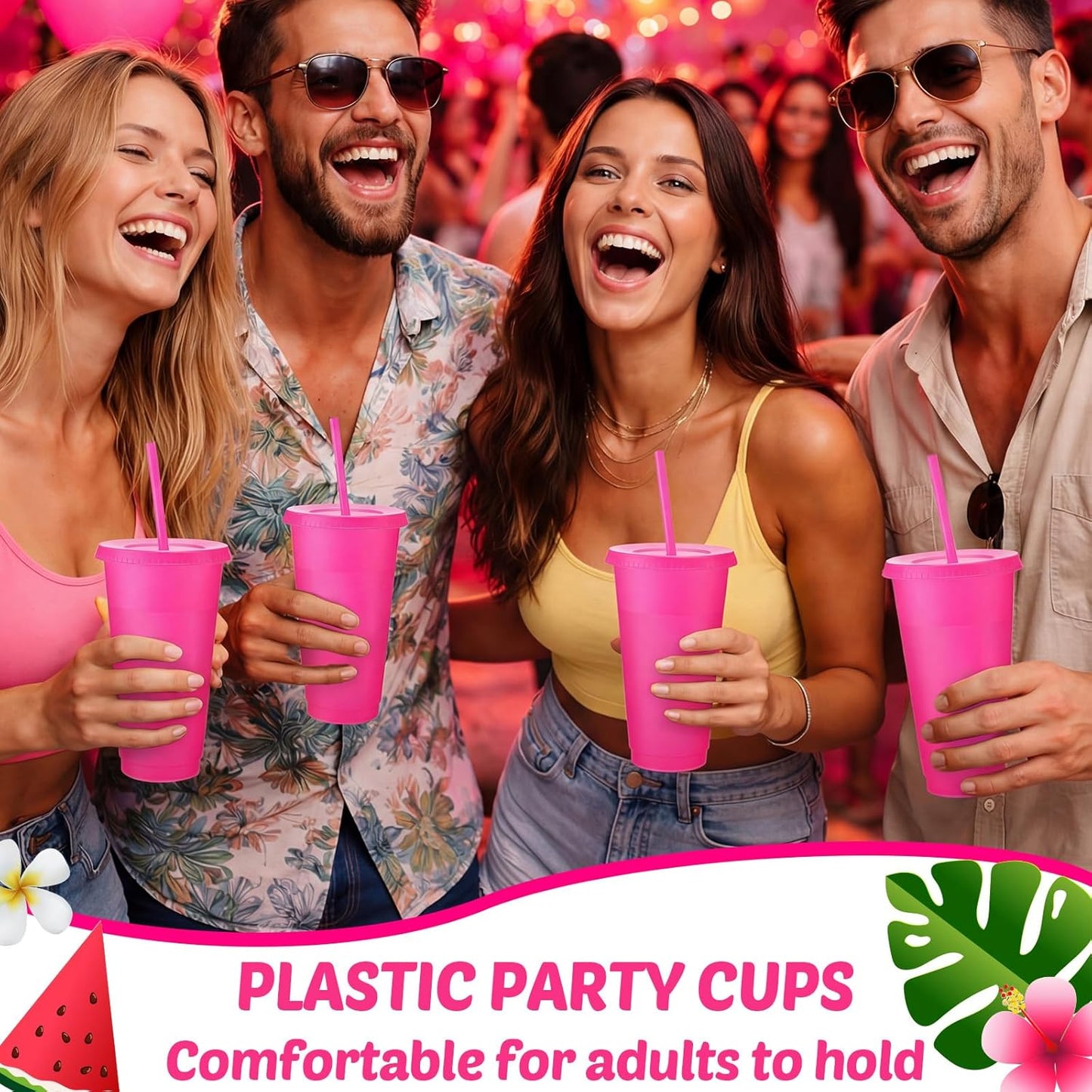 Honeydak 15 Pack Tumbler with Straw and Lid Bulk Cups for Gifts Water Bottle Iced Coffee Travel Mug Cup Reusable Plastic Tumblers for Party Birthdays 24-27 oz (Solid Color)