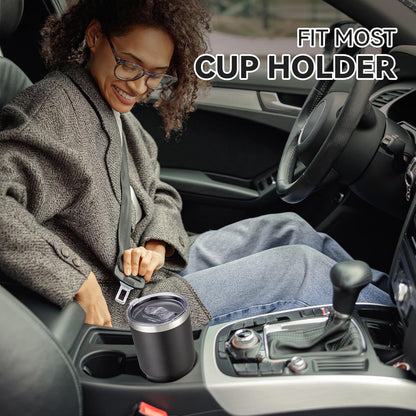 30 oz Tumbler with Lid Stainless Steel Tumblers Vacuum Insulated Cup Reusable Powder Coated Travel Mug Double Wall Leak Proof Portable Cups Keep Cold Drinks for 12 Hours, Stainless, 1 Pack