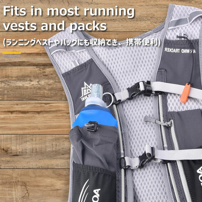 Azarxis TPU Soft Flask Collapsible Water Bottle Running Folding Gel Water Reservoir Handheld for Hydration Pack Hiking Cycling Climbing Jogging Marathon Trail Race