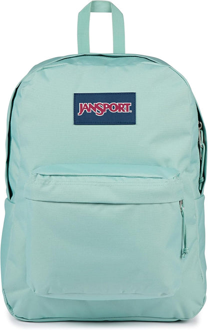 JanSport SuperBreak One Backpacks - Durable, Lightweight Bookbag with 1 Main Compartment, Front Utility Pocket with Built-in Organizer - Premium Backpack, Black - Colors A