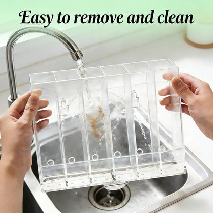 10''Acrylic Straw Holder for Cabinet Door with Tumbler Straw Organizer,Large Straw Storage with Washable Sticky Reusable Cup Lid Holder,Water Bottle Accessories Organizer for Kitchen(Clear)