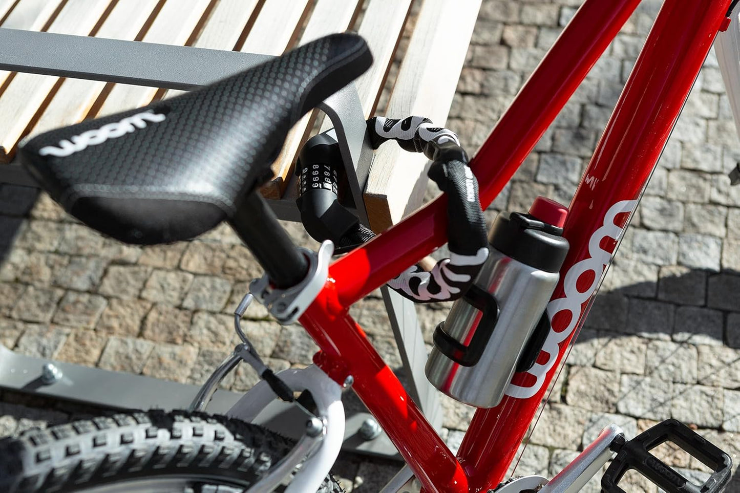 woom Glug Stainless Steel Bottle, Bicycle Compatible Water Bottle with Side-Load Mounting Cage for Youth & Child’s Bikes Accessory