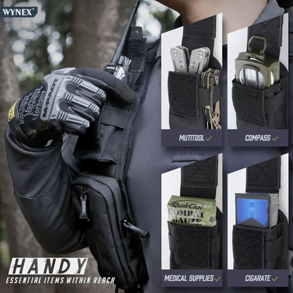 WYNEX Molle Tactical Pouches of Water Bottle Pouch Version, Tactical Accessories Backpack Strap Pouch Water Bottle Carrier Holder Molle Accessories for Backpacks