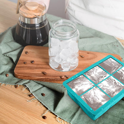 Excnorm Silicone Ice Cube Trays 3 Pack - Large Size Silicone Ice Cube Molds with Leak Proof Removable Lid Square Ice Cube Tray And BPA Free for Cocktail,Whiskey, Stackable Flexible Ice